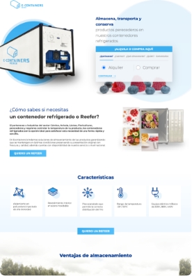 Econtainers Landing Pages Optimizadas para tablet